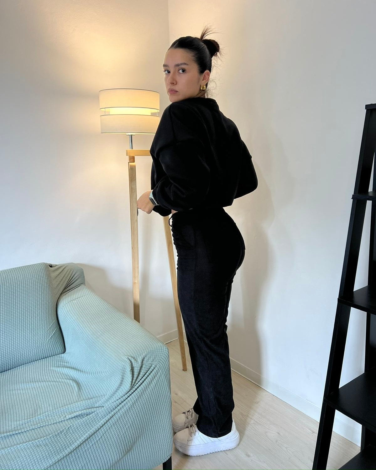 Pantalón pana - negro