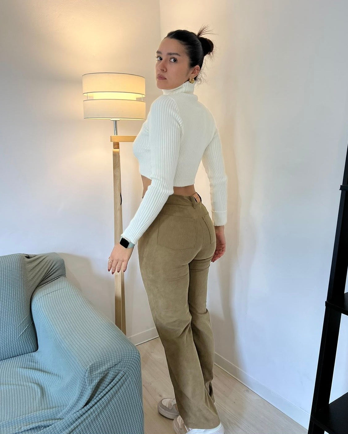 Pantalón pana verde