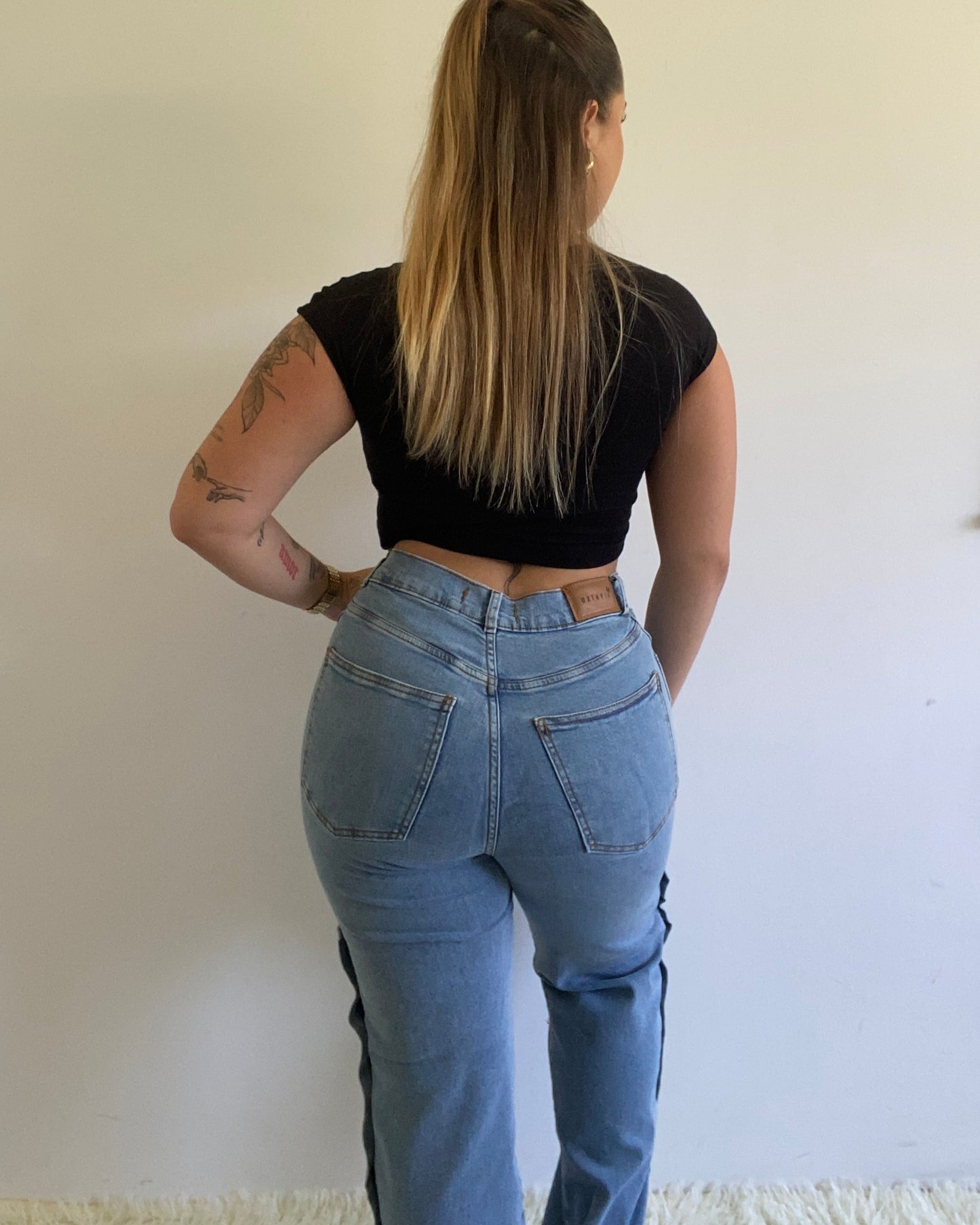 WIDE con tajo abotonado Jean