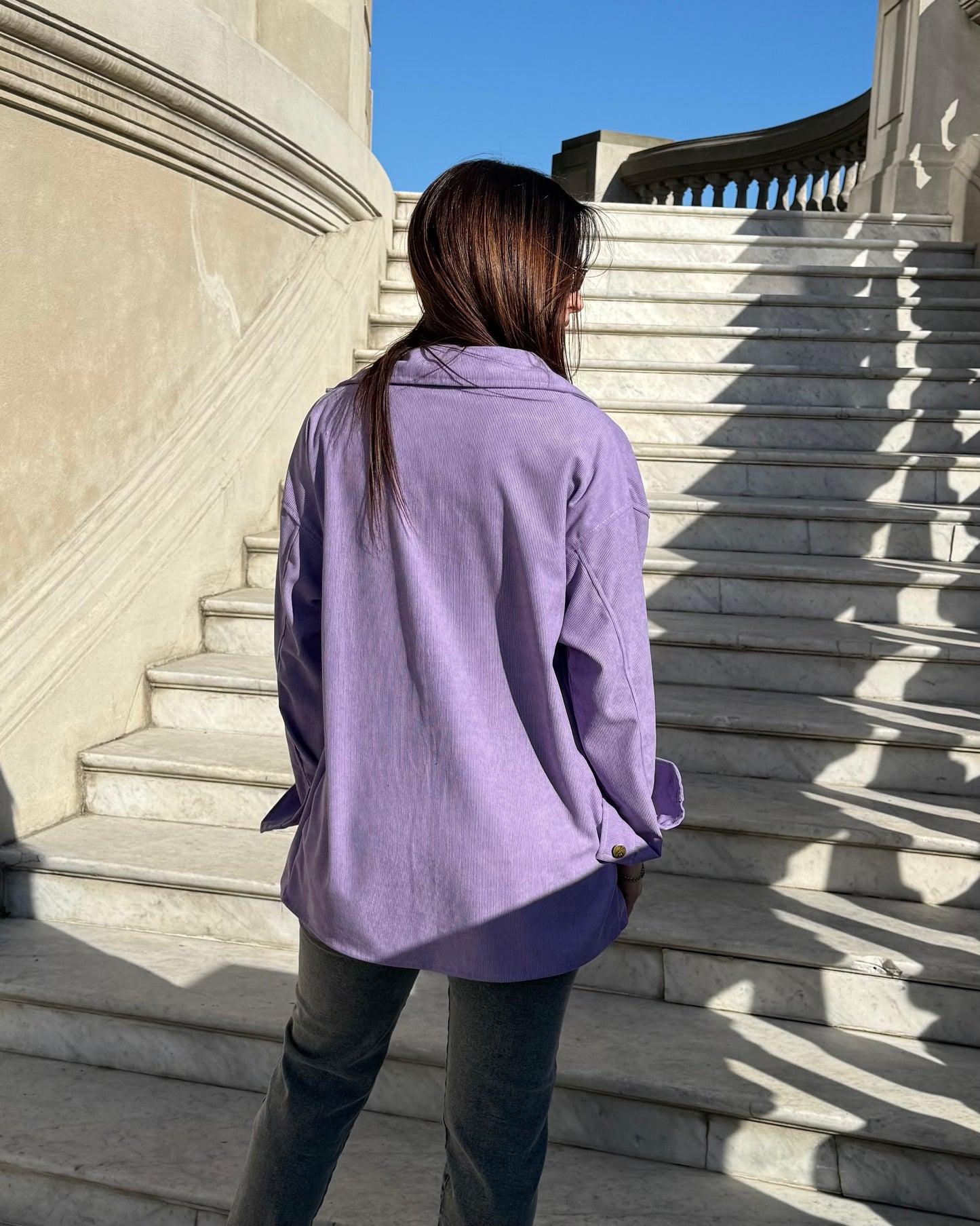 Sobrecamisa pana - lila