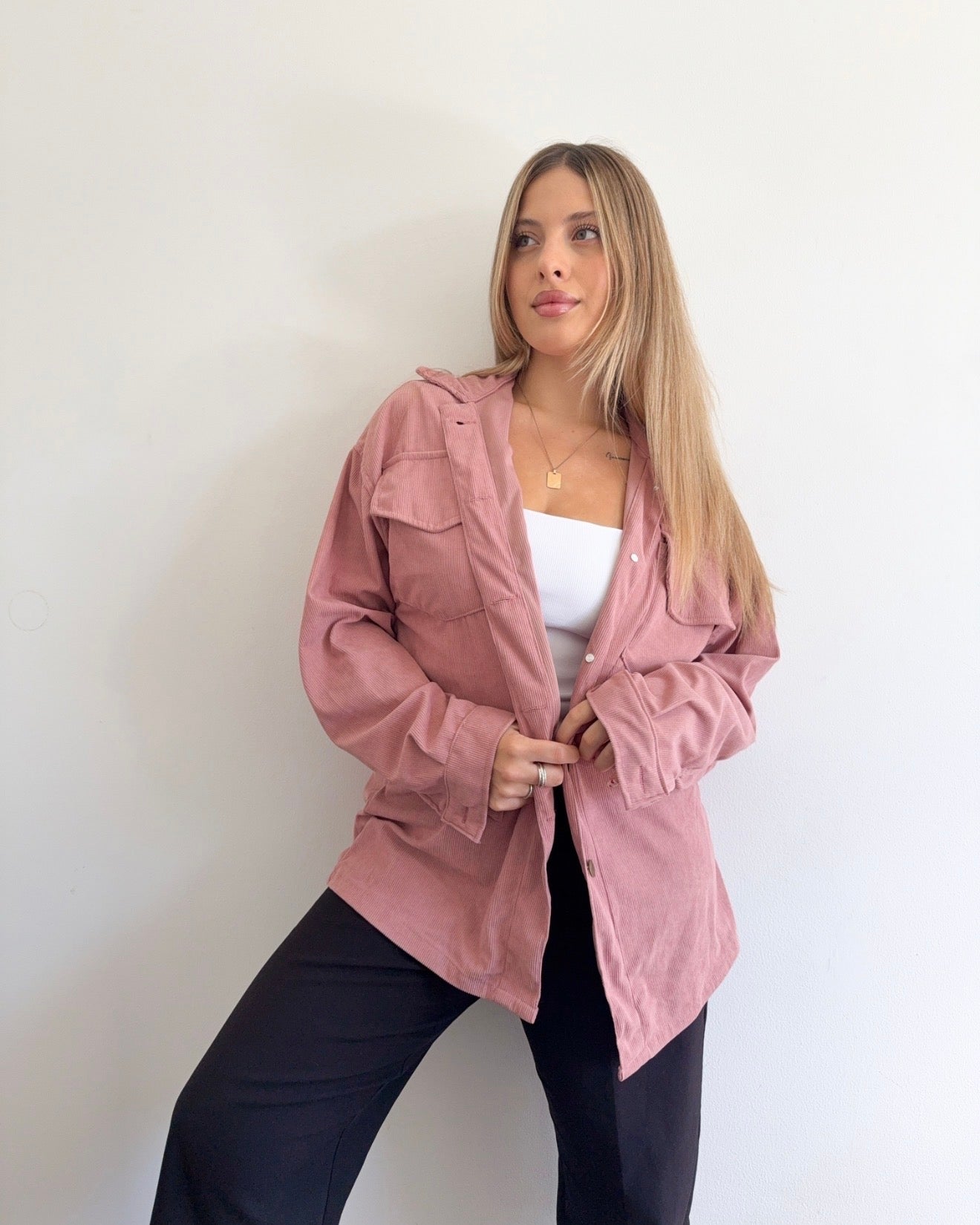 Sobrecamisa pana - rosa