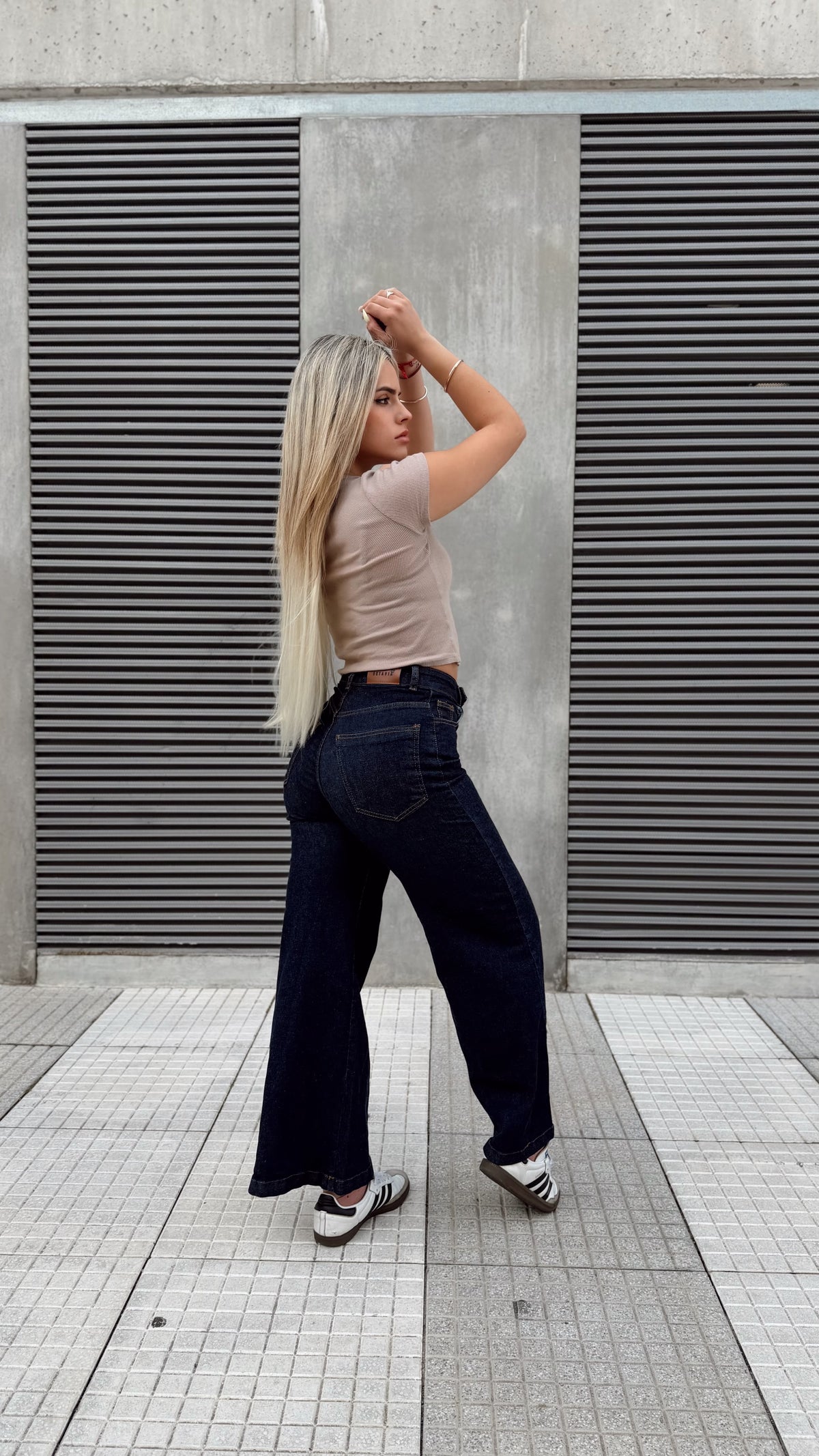 Jean flecha culotte - azul
