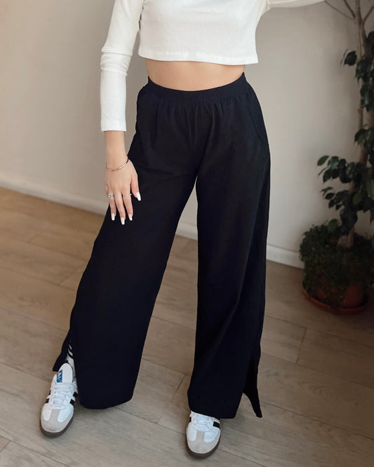 Pantalón pana negro
