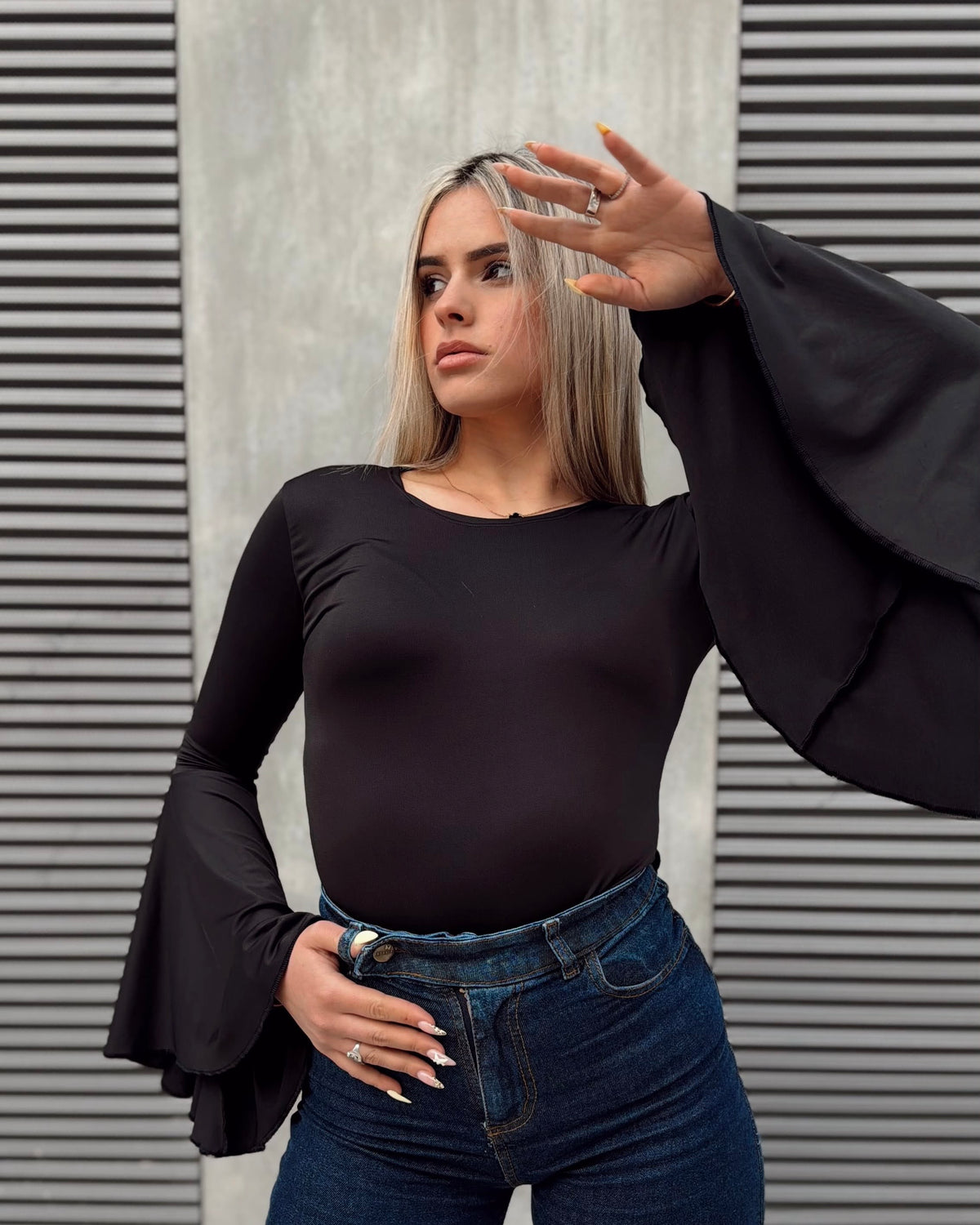 Body manga Oxford - negro