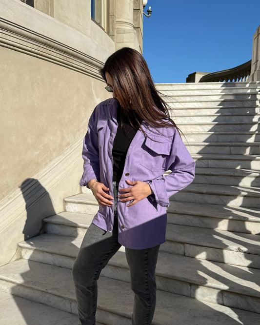 Sobrecamisa pana - lila
