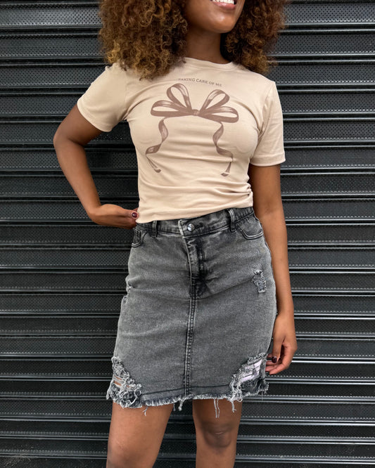 Pollera roturas - gris