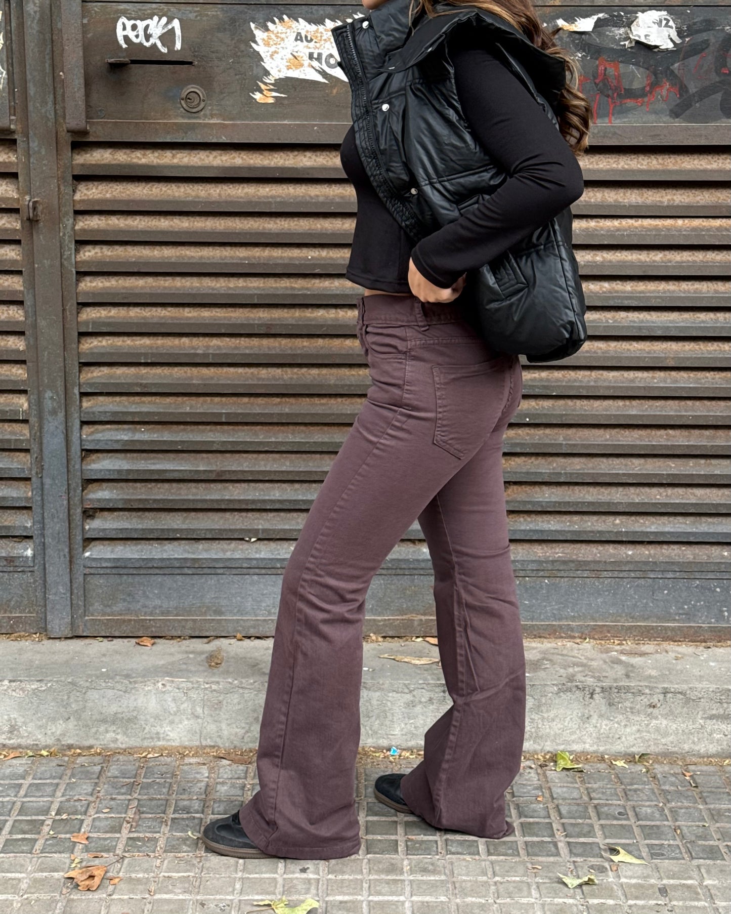 Jean semi Oxford - chocolate