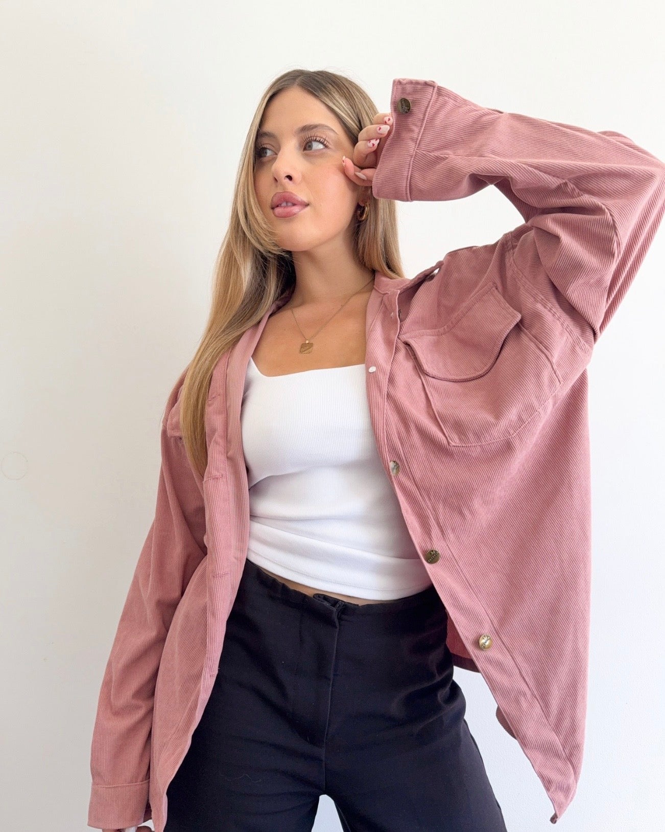 Sobrecamisa pana - rosa