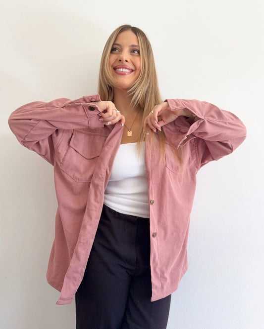 Sobrecamisa pana - rosa