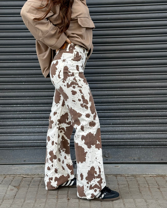 Wide leg vaca - chocolate