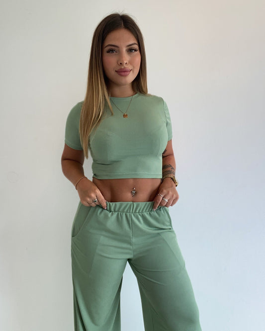 Conjunto Top + Wide leg
