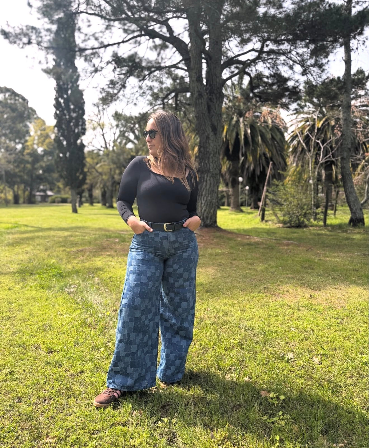 Wide parches - jean