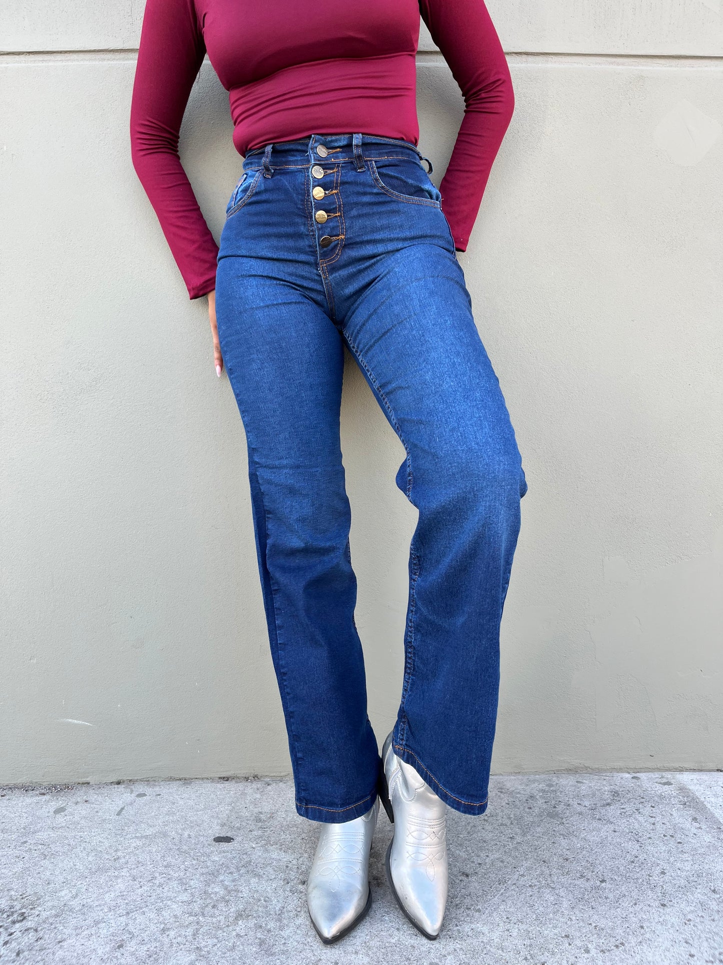Jean semi Oxford - abotonado