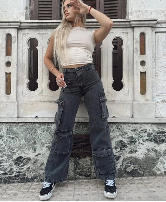 Cargo 5 bolsillos GRIS